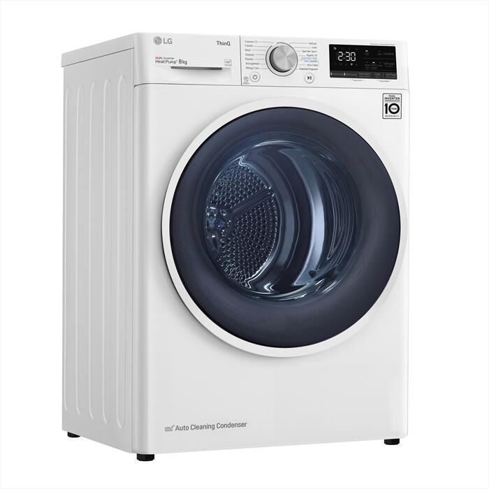 LG - Asciugatrice RH80V9AVHN 8Kg Classe C-Bianco