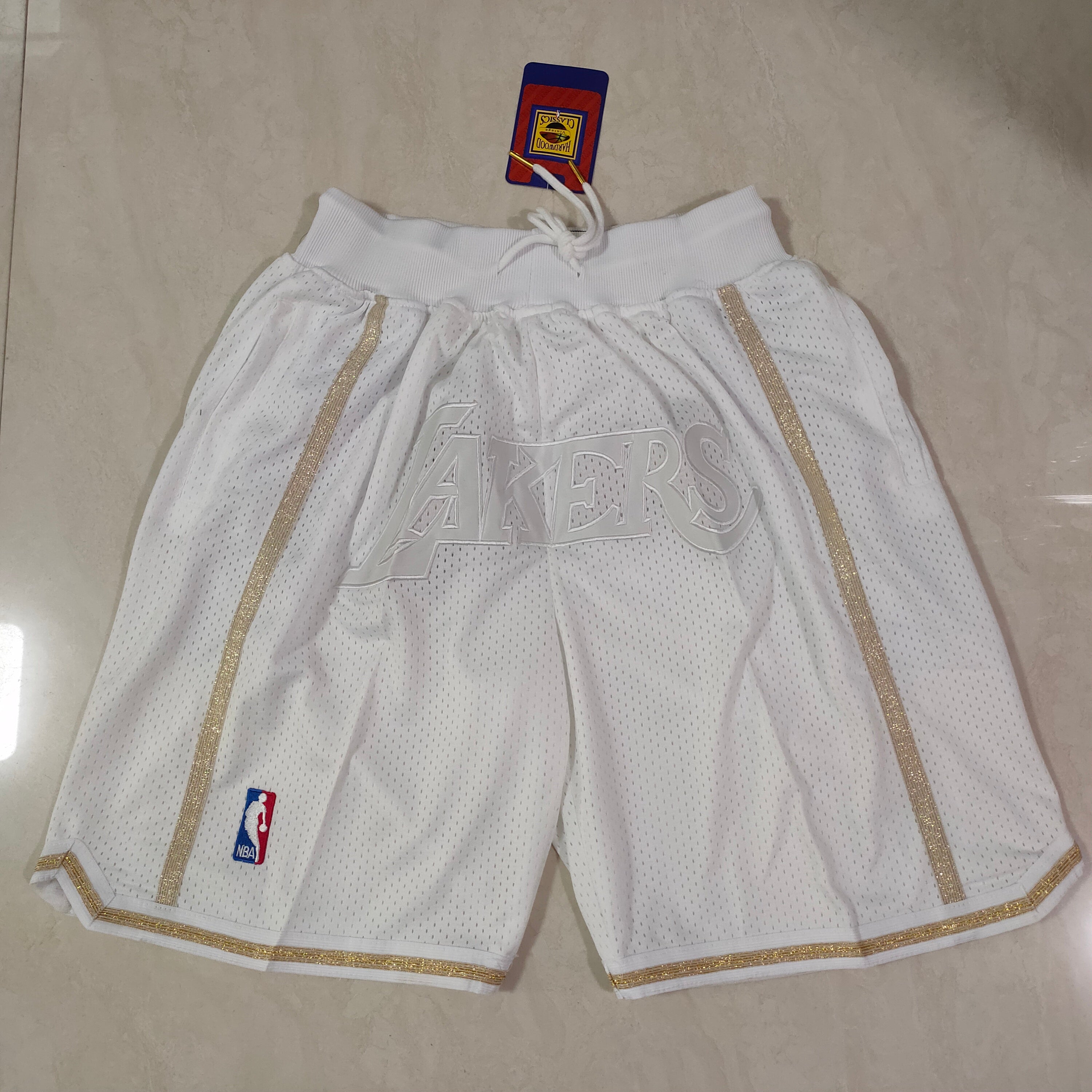 Los Angeles Lakers MⅤP white pocket pants