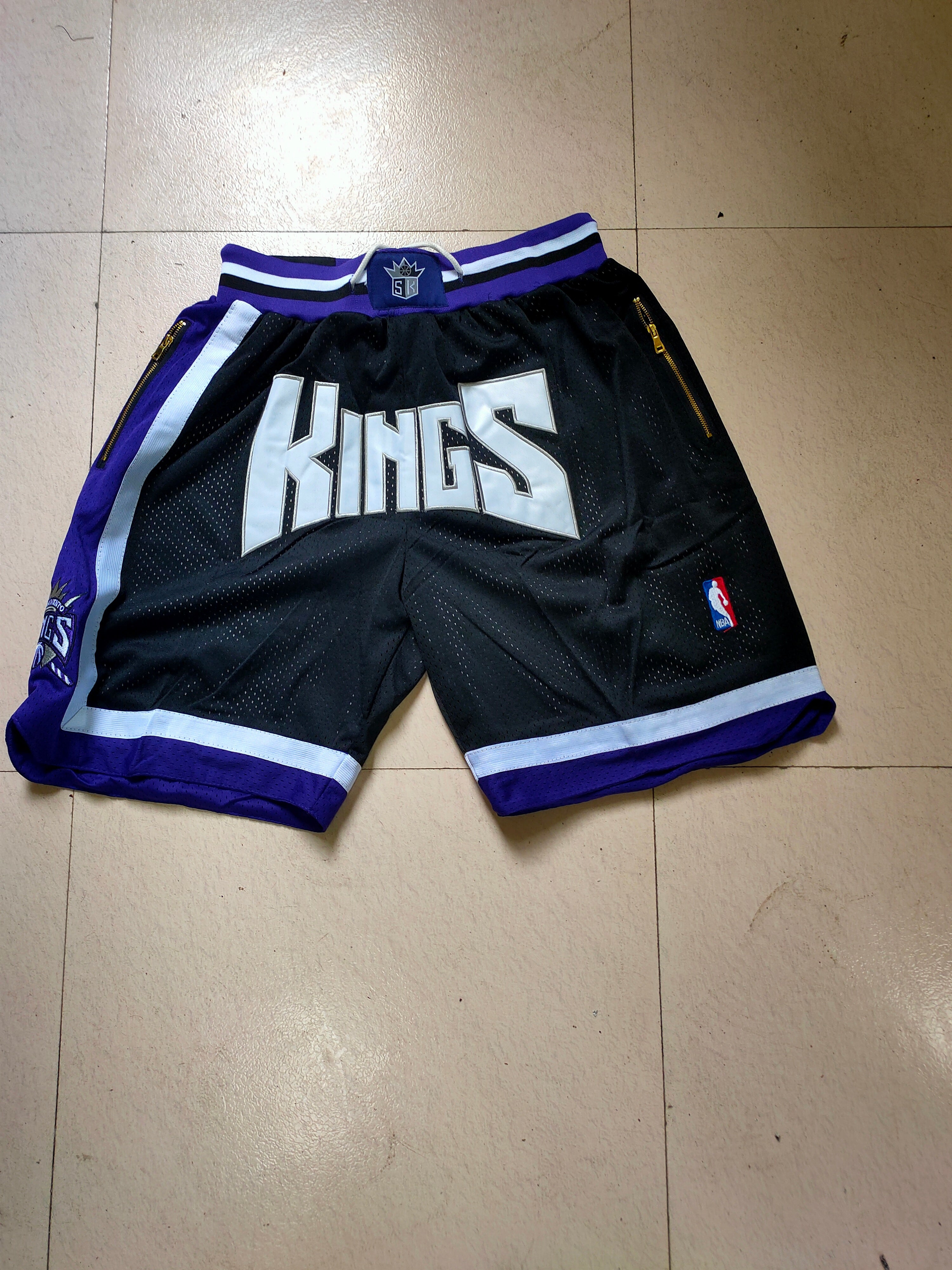 Sacramento Kings Black Juston Retro Shorts