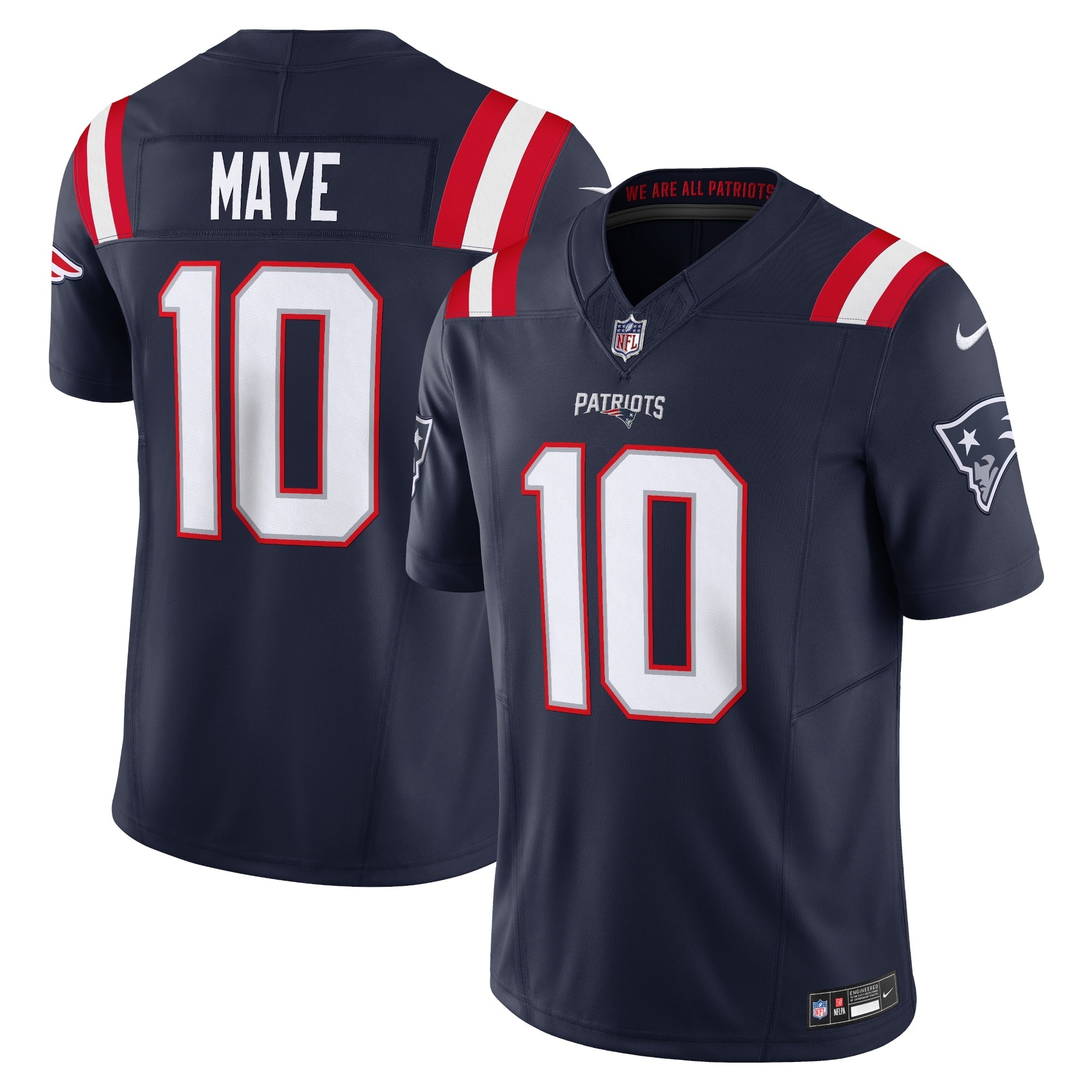 Drake Maye New England Patriots Nike Vapor F.U.S.E. Limited Jersey - Navy