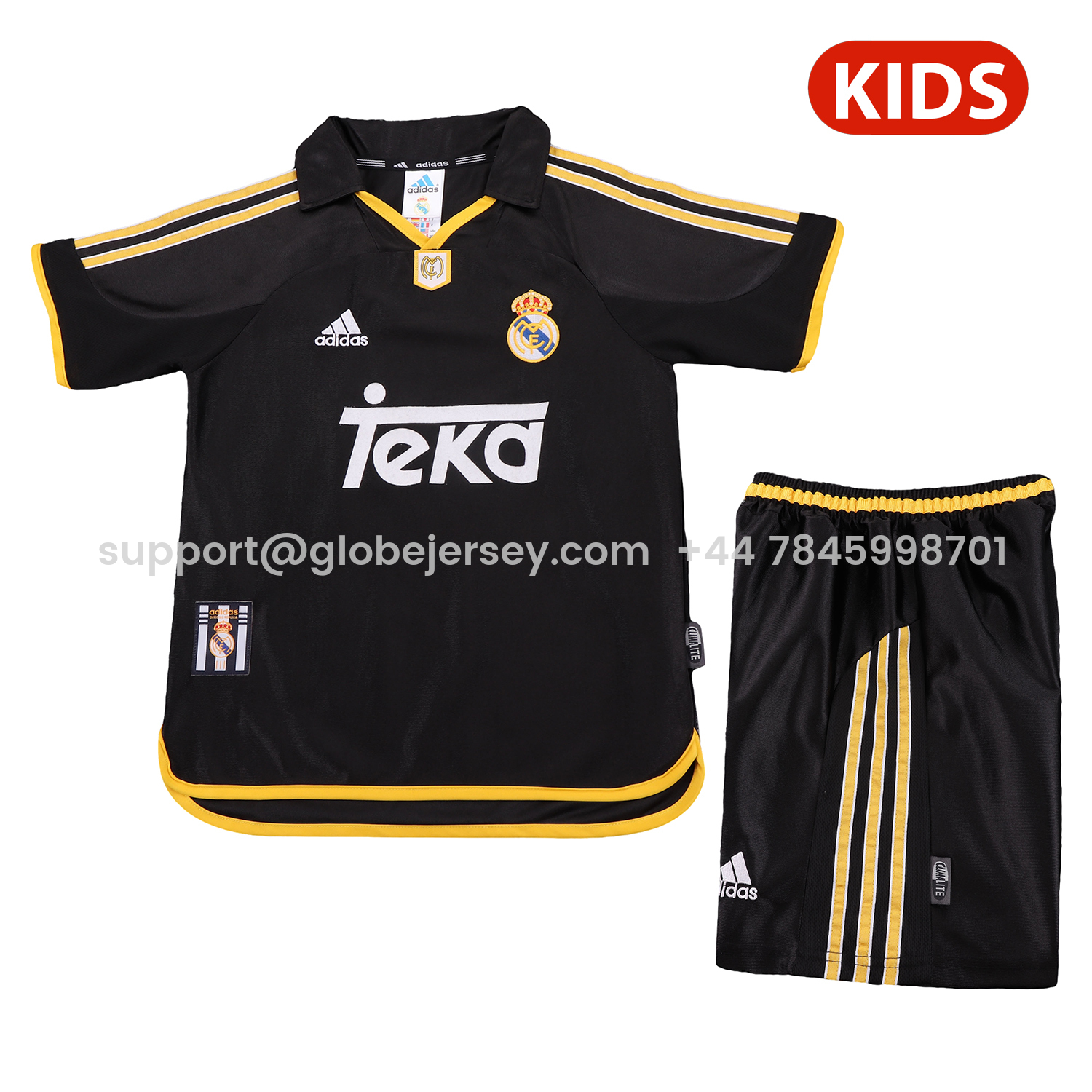 Retro Real Madrid 1999-01 Away Kids Kit