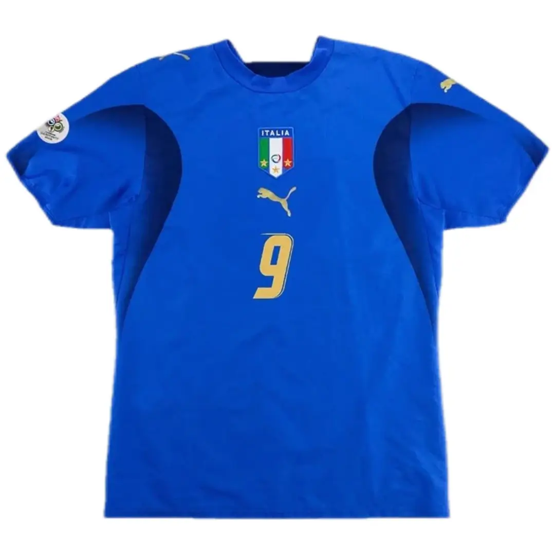 TONI #9 Italy 2006 Home Retro Football Jersey