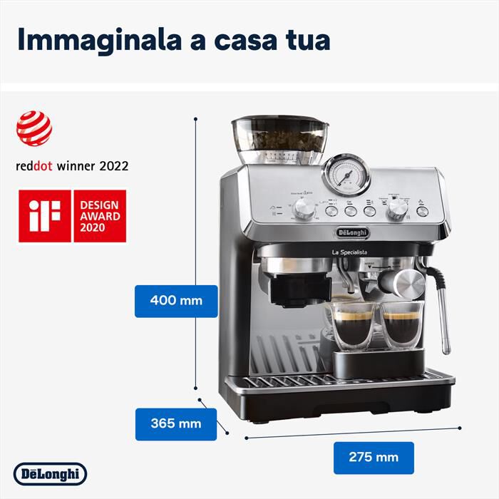DE LONGHI - Macchina da caffè LA SPECIALISTA ARTE EC9155.MB-Dark grey