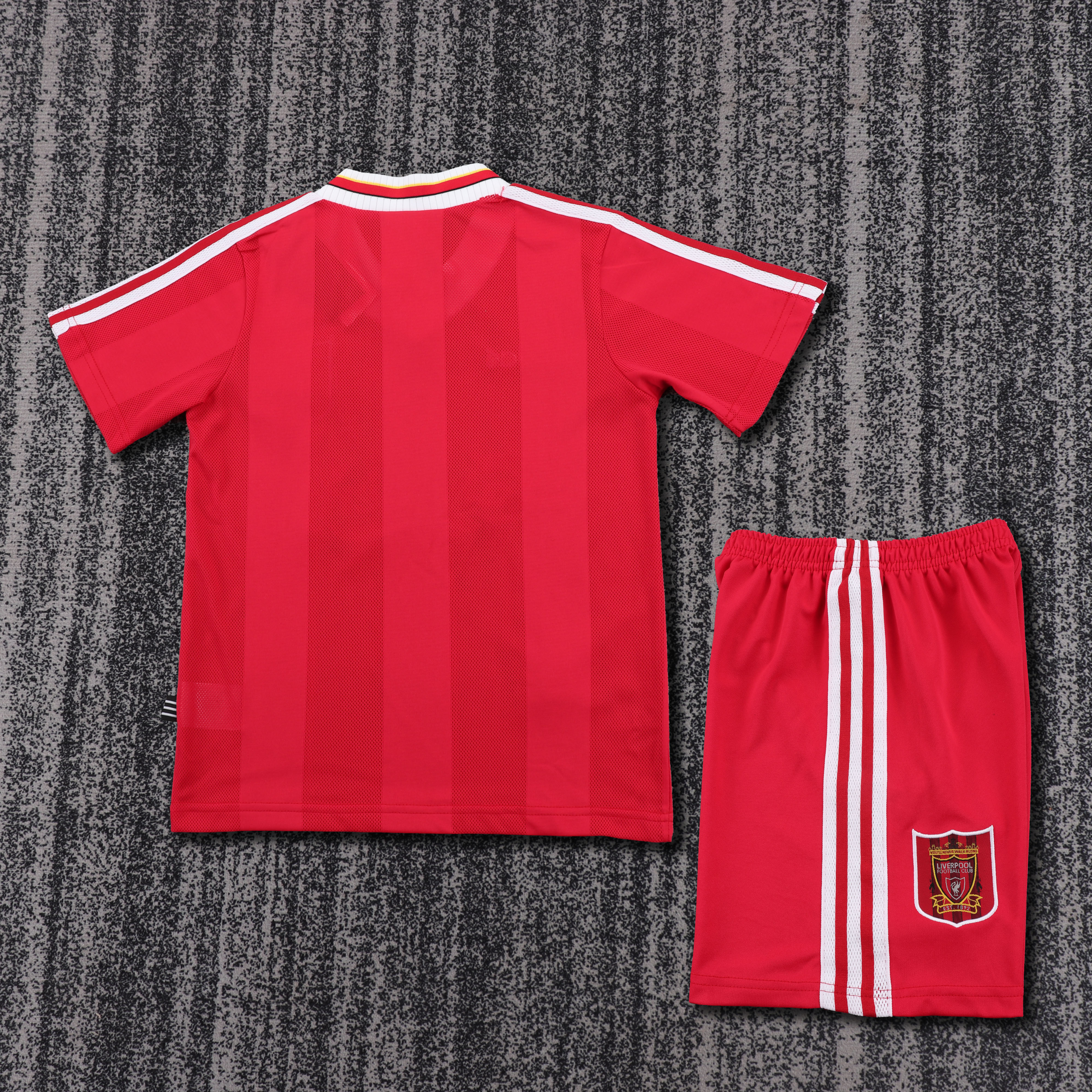 1995-96 Liverpool Home Retro Children's Jersey Set - Fans Edition