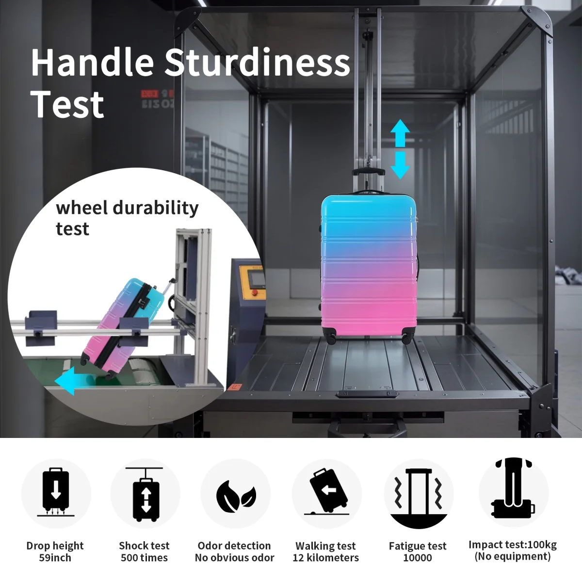 Luggage Sets 3 Piece, Hardside Expandable Ultra Durable PC Lightweight Carry On, Travel Suitcase Set with TSA Lock Spinner Wheels, Multicolor Purple
