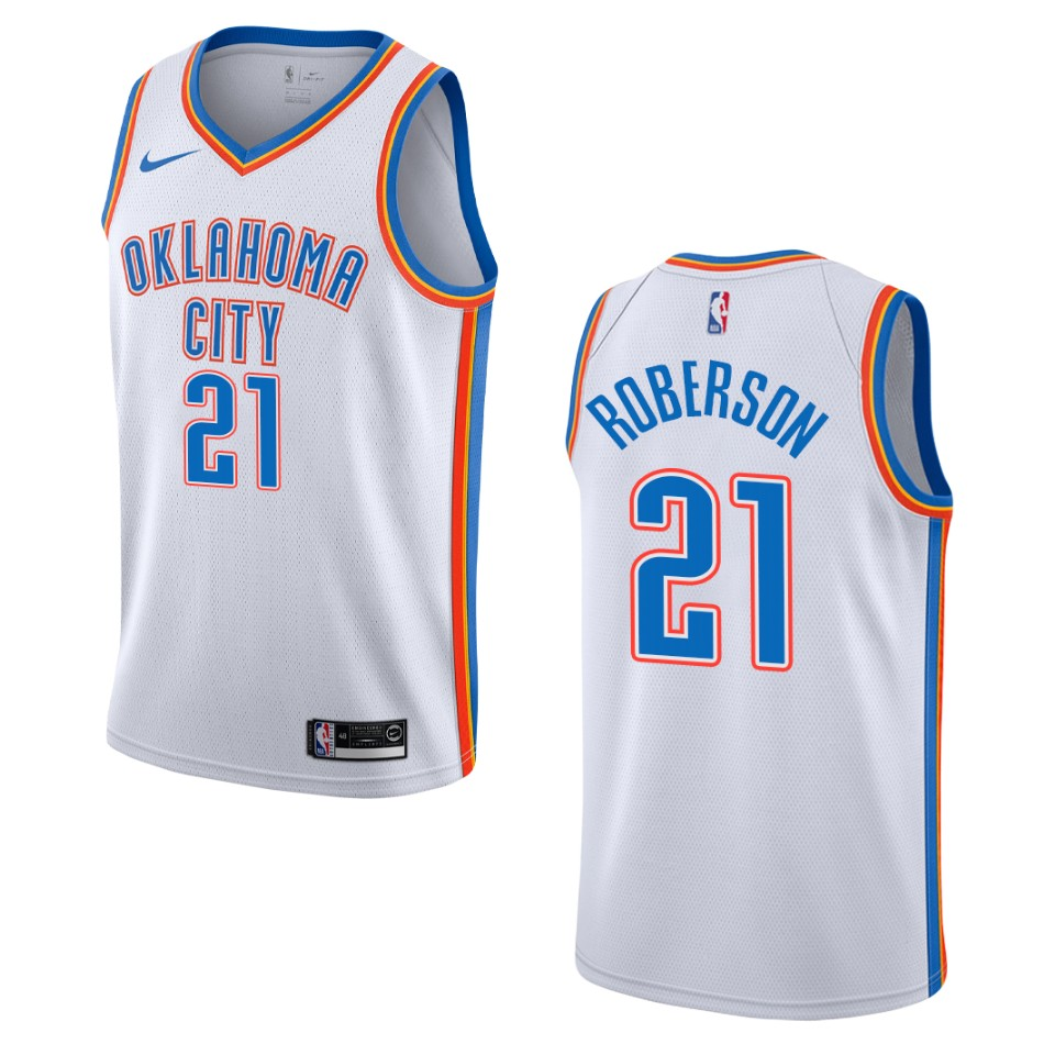 Oklahoma City Thunder #21 Andre Roberson Association Swingman Jersey – White