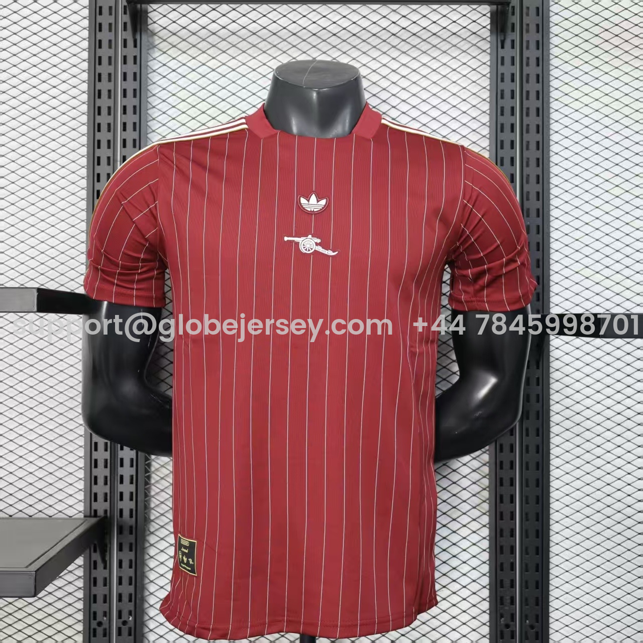 Arsenal 25-26 Trefoil White Lines Red Travel Jersey - Player Version