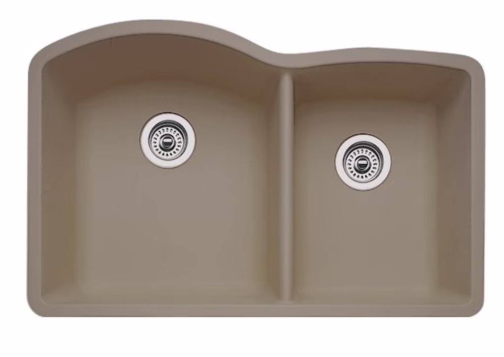 Blanco DIAMOND 1-3/4 Bowl SILGRANIT Sink Metallic Gray