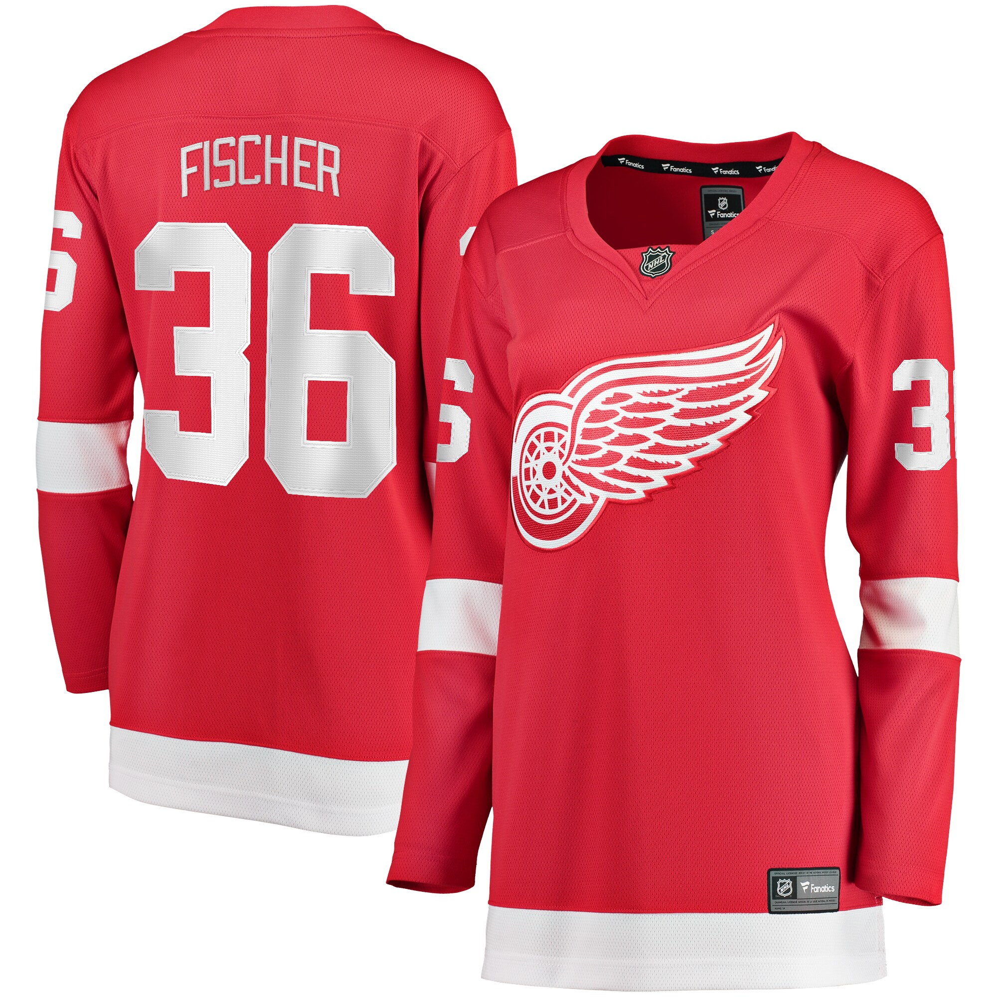 Christian Fischer Detroit Red Wings Fanatics Women’s Home Breakaway   Jersey – Red