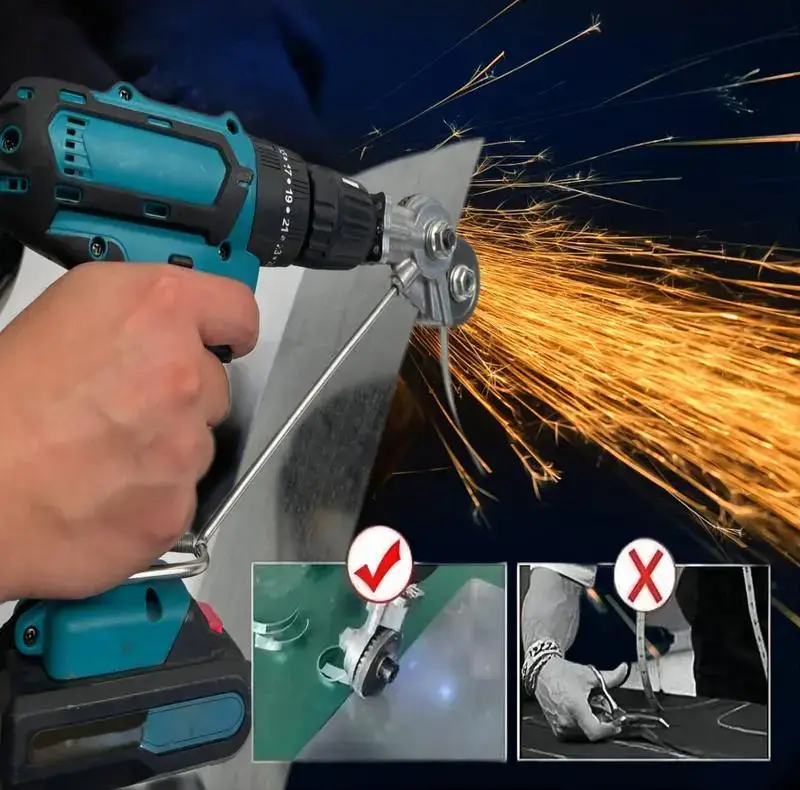 Electric Drill Metal Cutter Attachment Sheet Metal Cutter Drill Attachment