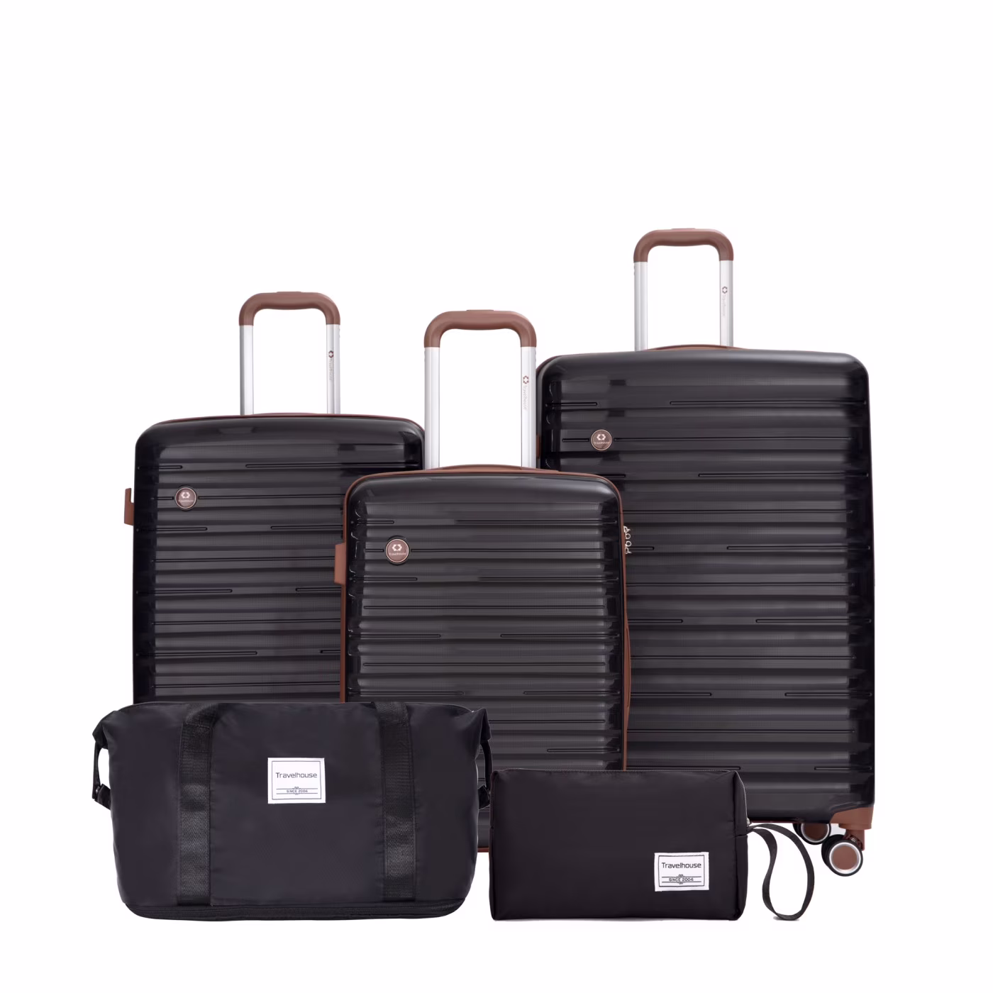 5-Piece Polyester Luggage Set with TSA Lock, Expandable Carry-On Suitcase and 360?�� Spinner Wheels in Blue, Complete Travel System for Versatile Packing
