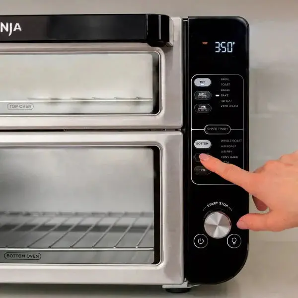 12-in-1 Smart Double Oven with FlexDoor. Convection. Air Fry. and Rapid Top Heating
