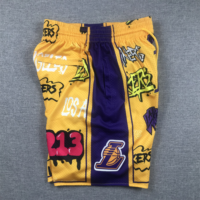 Pocket Pants Lakers Graffiti Yellow
