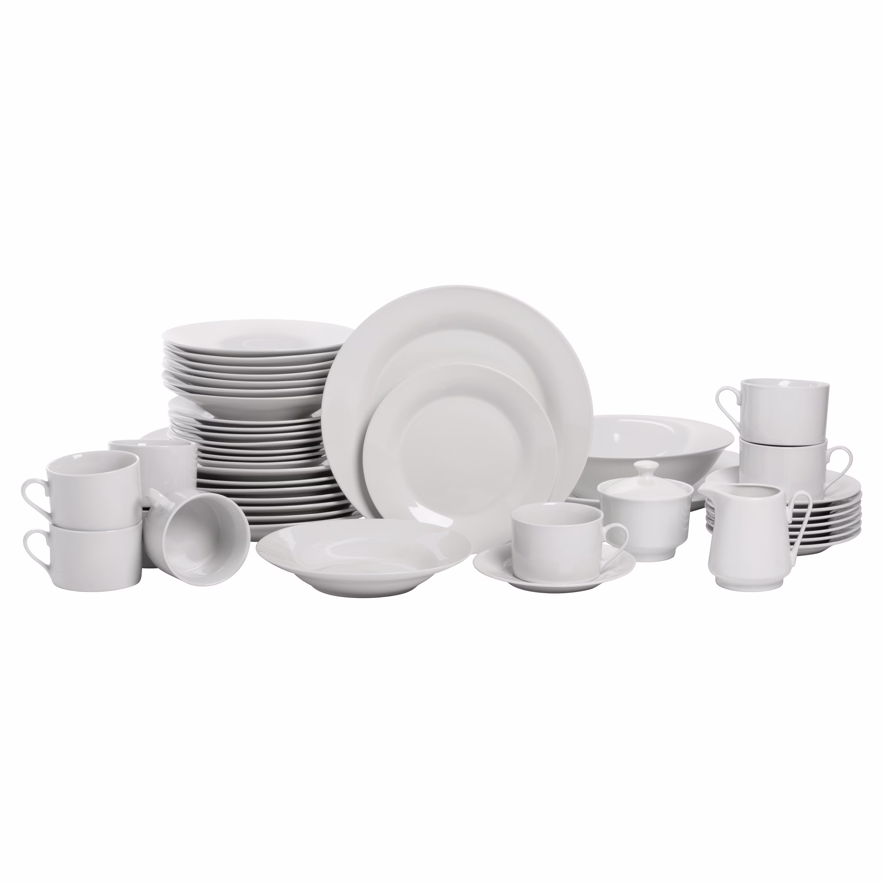10 Strawberry Street Simply White Square 45-Piece Entertaining Dinnerware Set