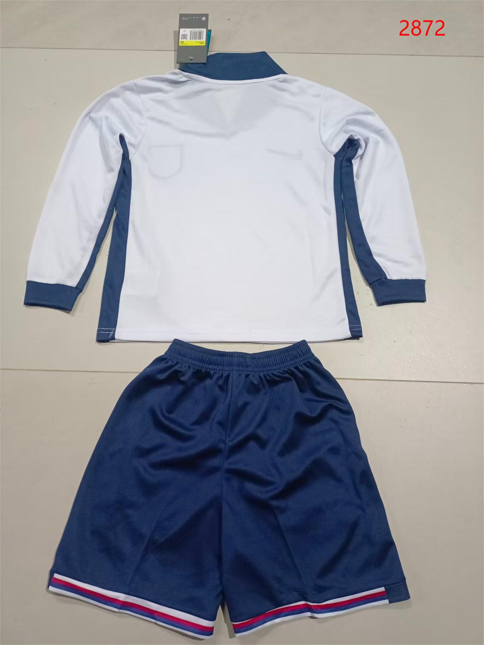 2024/25 England Home Long Sleeve Children's Jersey 1:1 Thai Quality