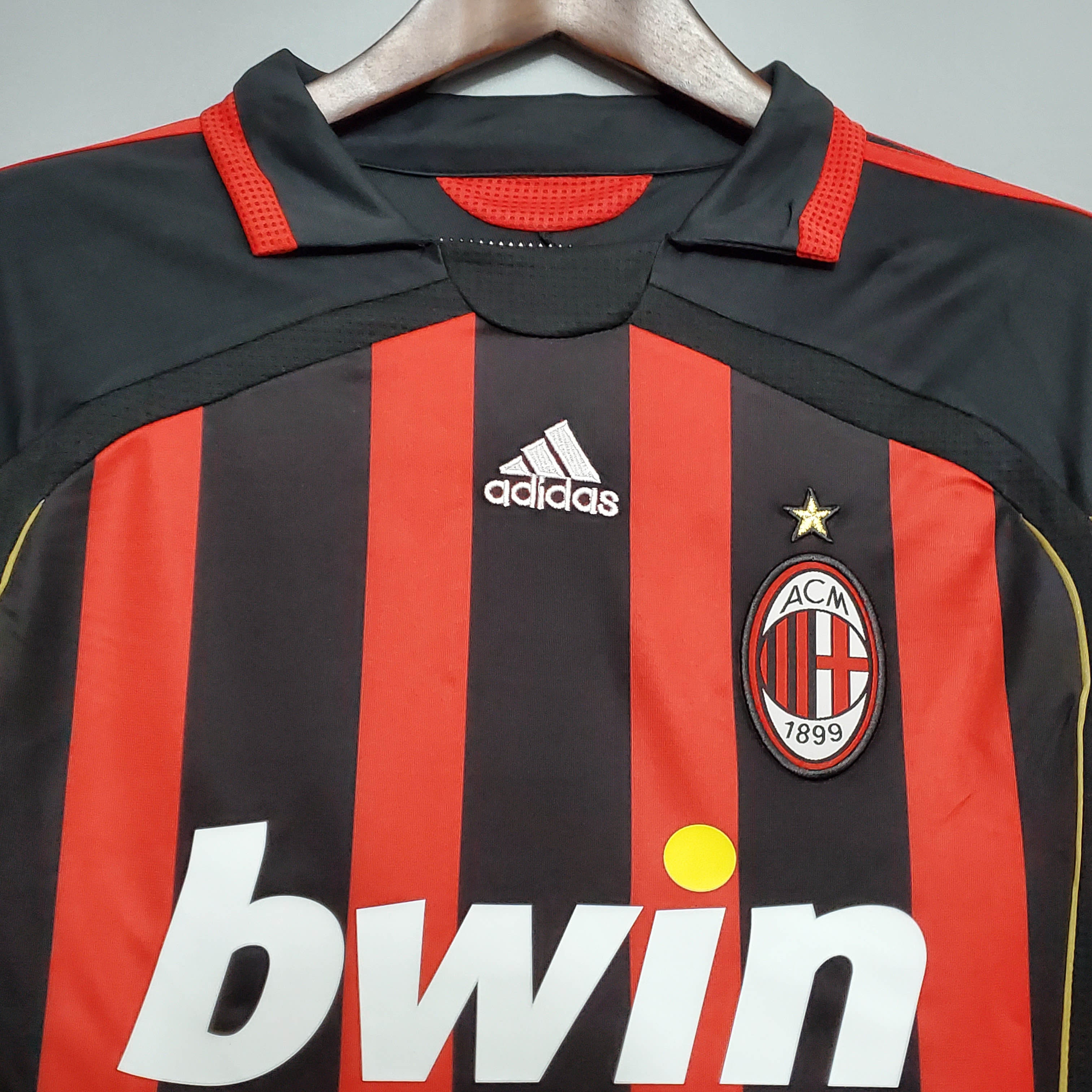2006/2007 Retro Long Sleeve AC Milan Home Football Shirt 1:1 Thai Quality - Fans Edition