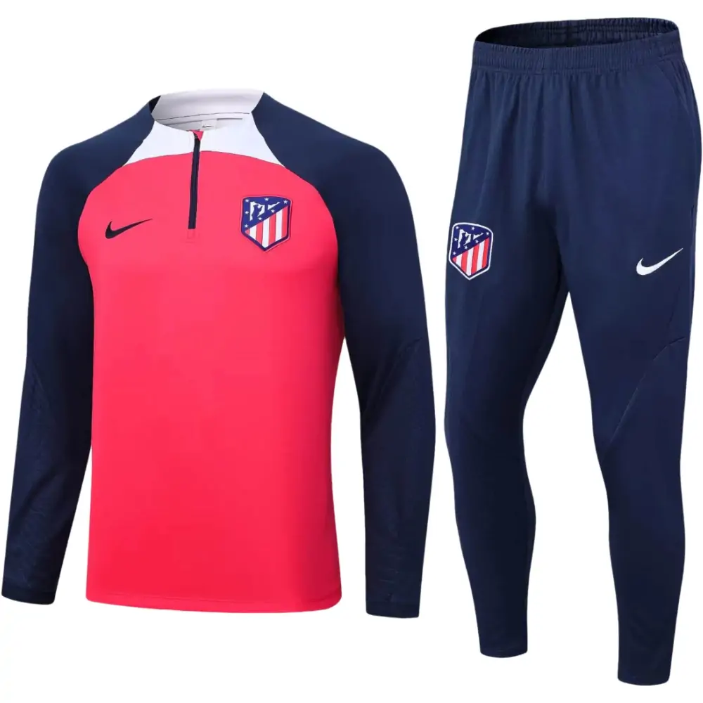 2023/2024 Atletico Madrid Half-Pull Training Suit Red 1:1 Thai Quality Set