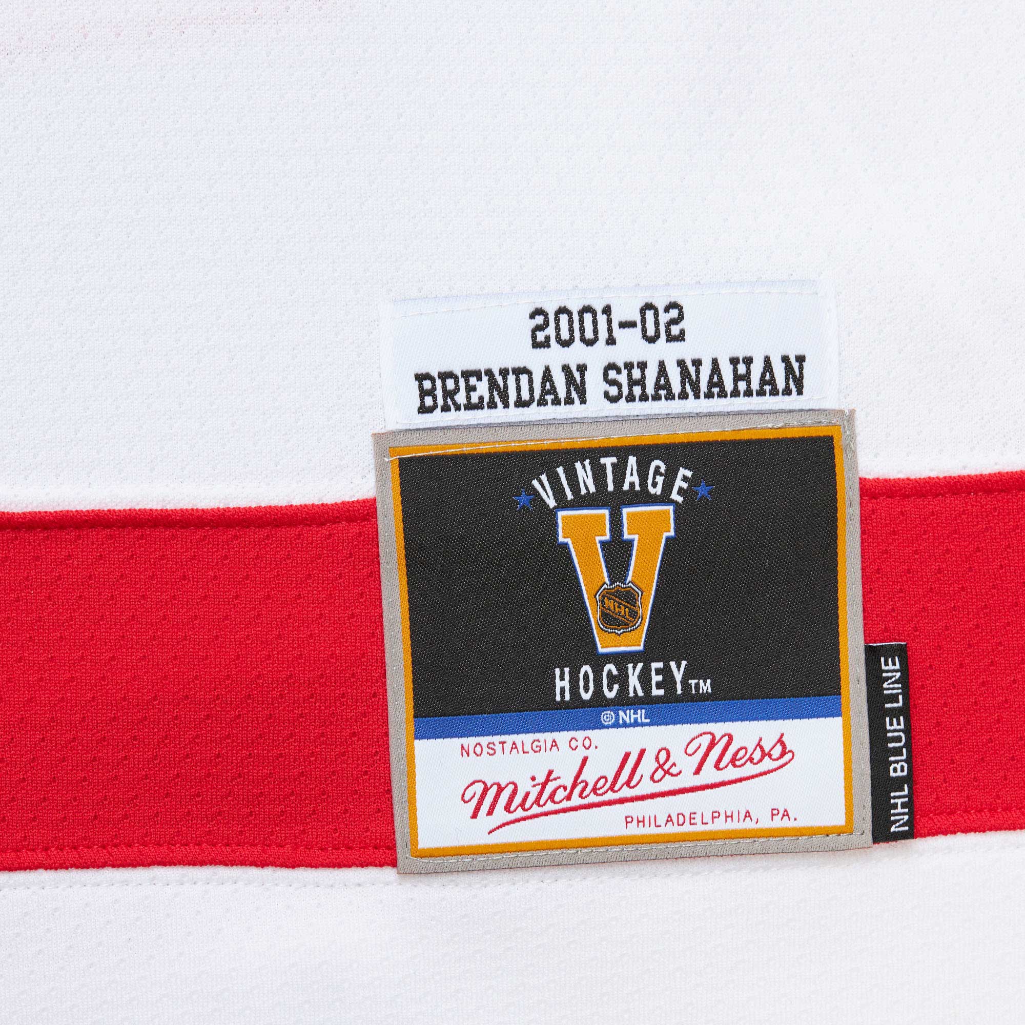 Brendan Shanahan Detroit Red Wings Mitchell & Ness  2001/02 Alternate Captain Blue Line   Jersey – White
