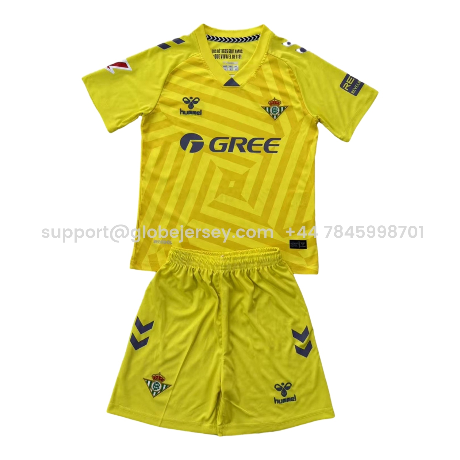 Real Betis 25-26 Yellow Goalkeeper Men's Adult Jersey Set - Fans Version