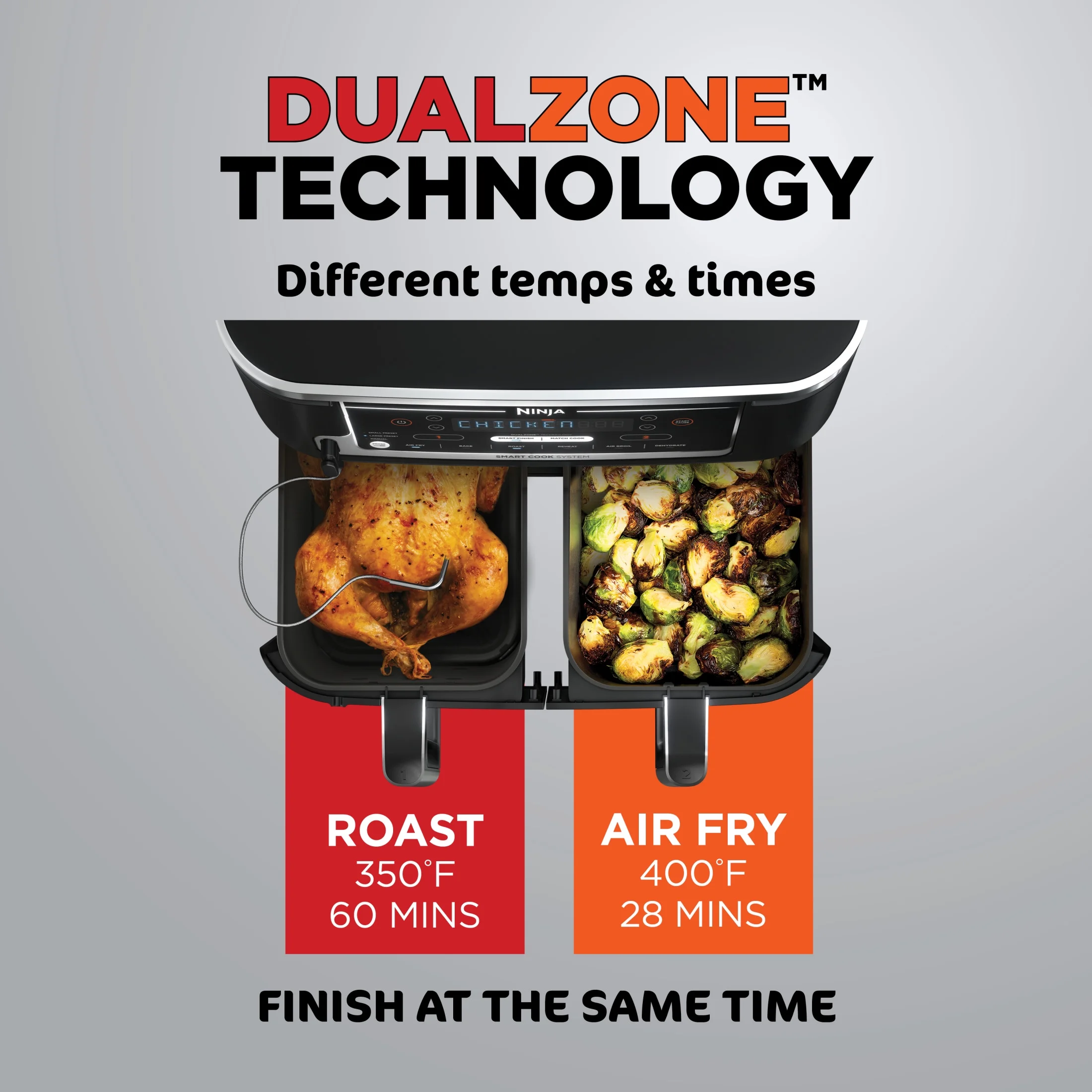 Ninja?? Foodi?? 6-in-1 Smart 10-qt. 2-Basket Air Fryer
