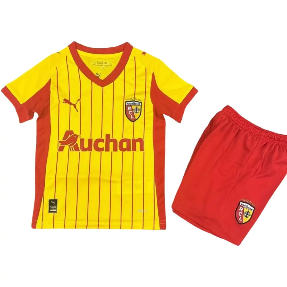 2025-26 RC Lens Home Kit - Short Sleeve Children's suit Fans Edition
