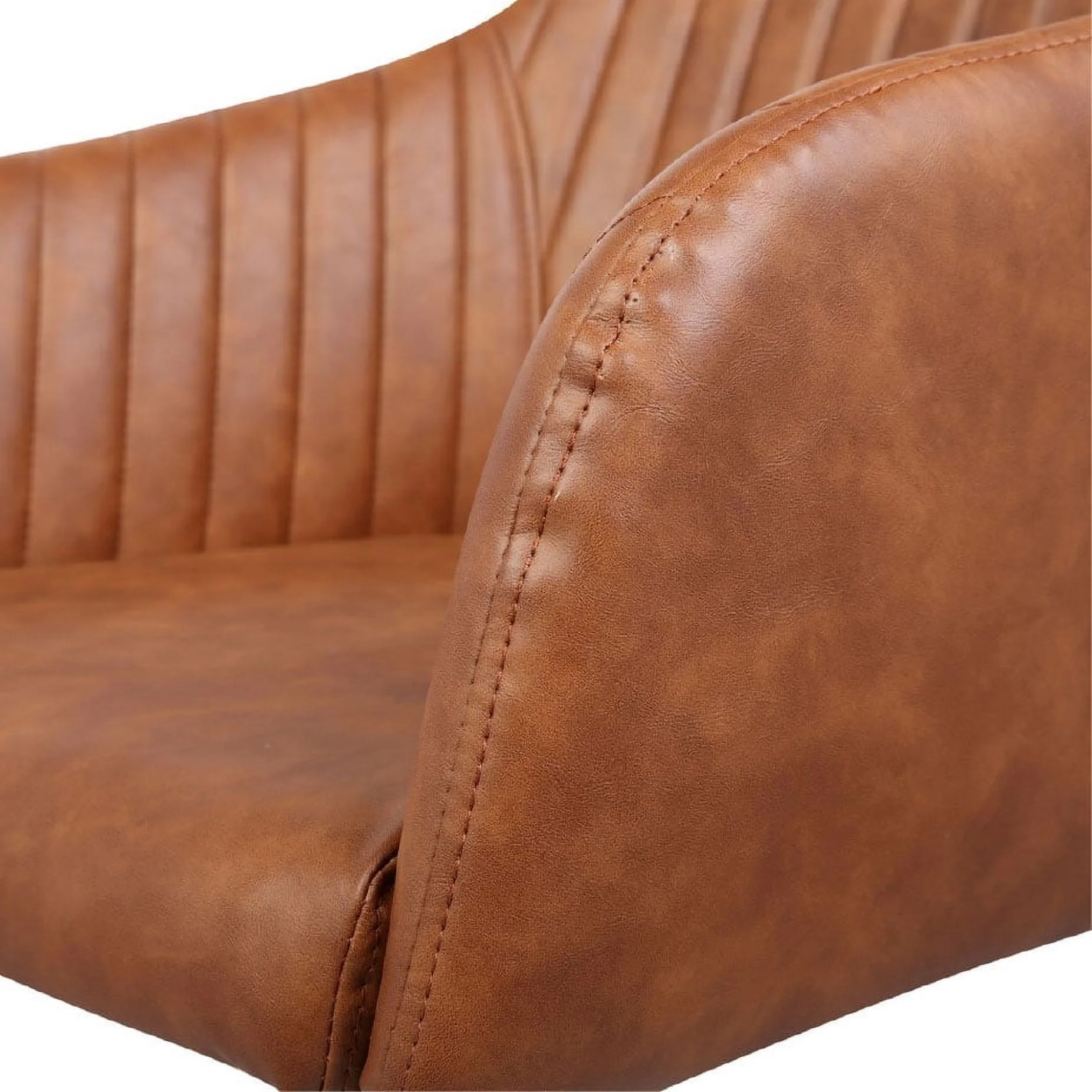 Porthos Home Madison Office Desk Chair, Tufted PU Leather Upholstery