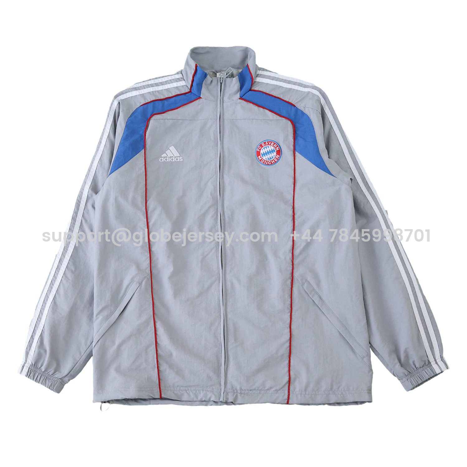 Bayern Munich 25-26 Grey Throwback Windbreaker Jacket - Grey