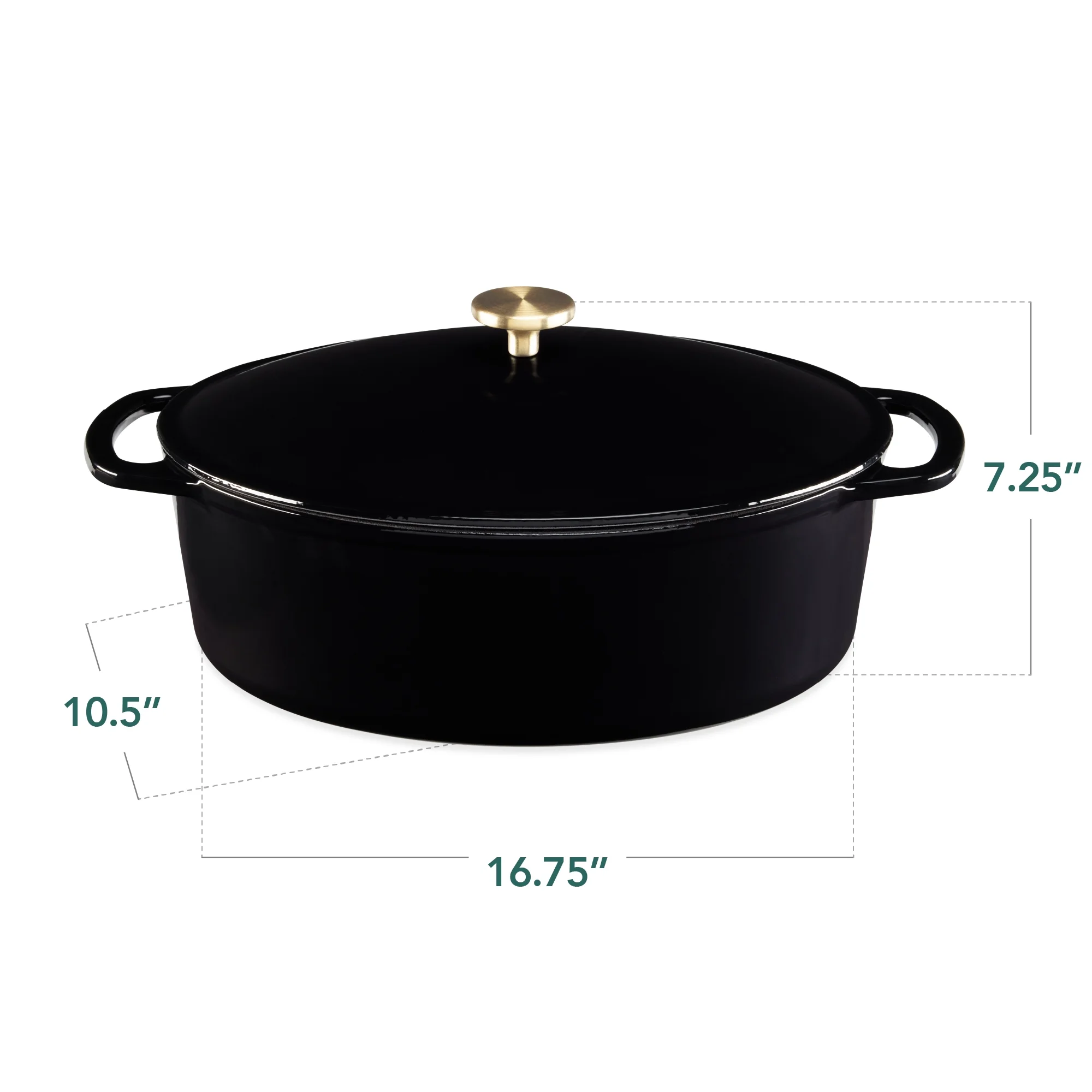 Best Choice Products Oval 7.5 Quart Cast-Iron Dutch Oven, Heavy-Duty w/ Enamel, Side Handles - Vanilla Buttercream