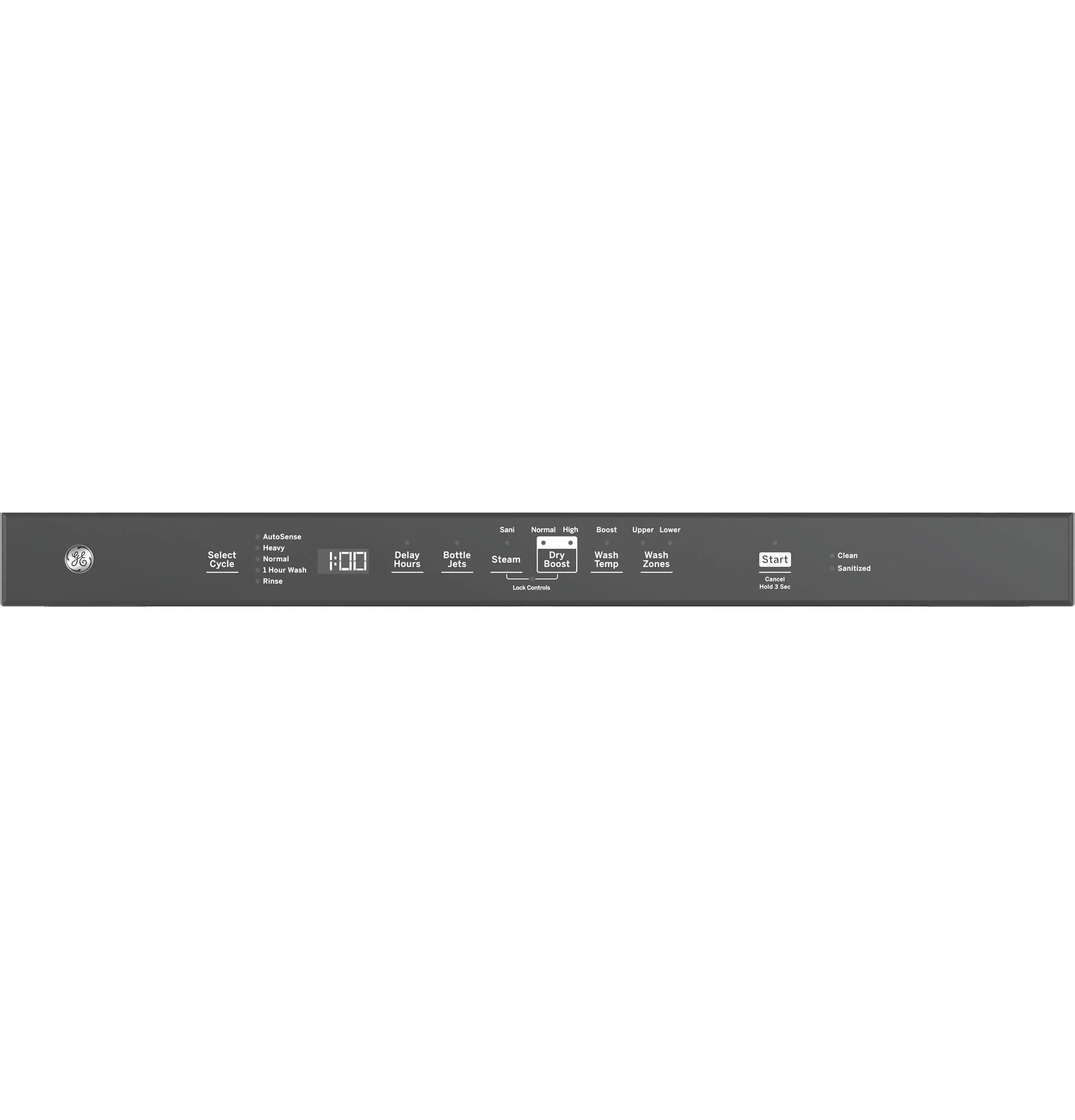 GE Fingerprint Resistant Top Control with Stainless Steel Interior Dishwasher with Sanitize Cycle GDT650SMVES