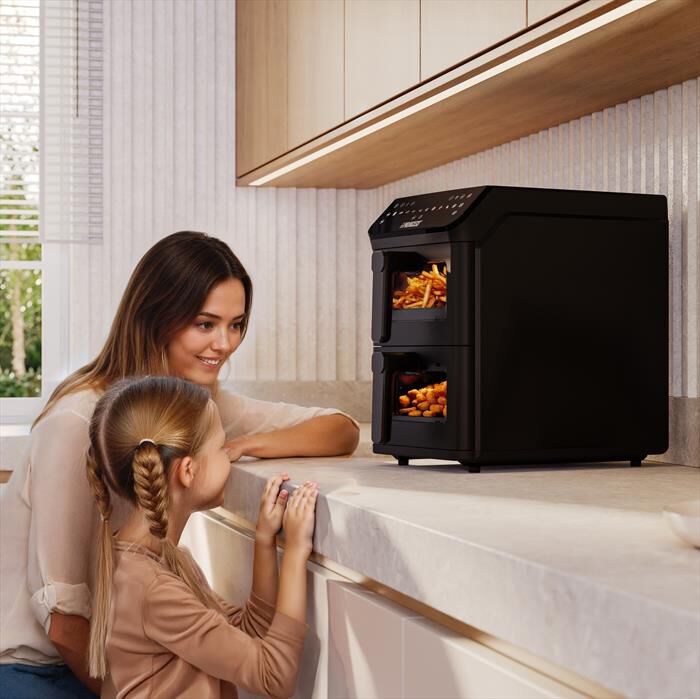 PRINCESS - Friggitrice ad aria DUAL VERTICAL-Nero