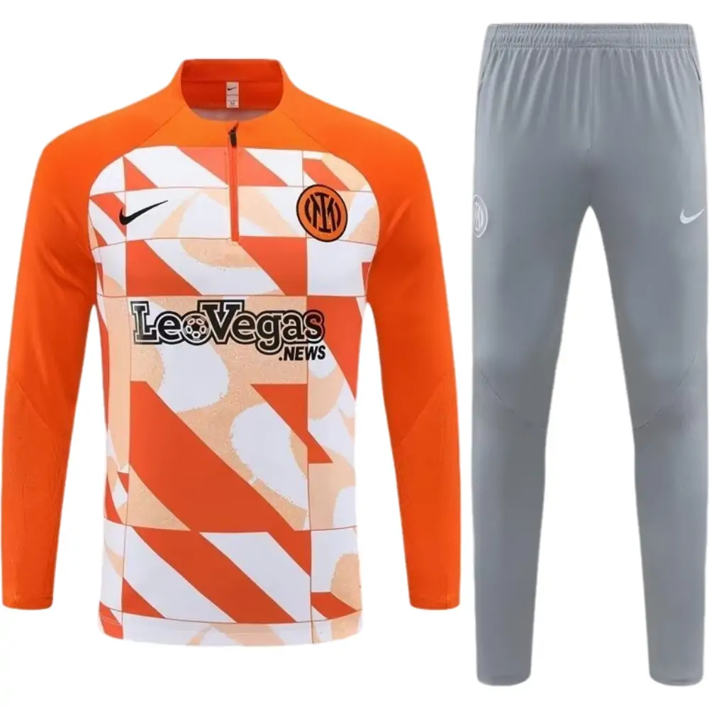 2023/2024 Inter Milan Half Pull Training Wear Orange Suit