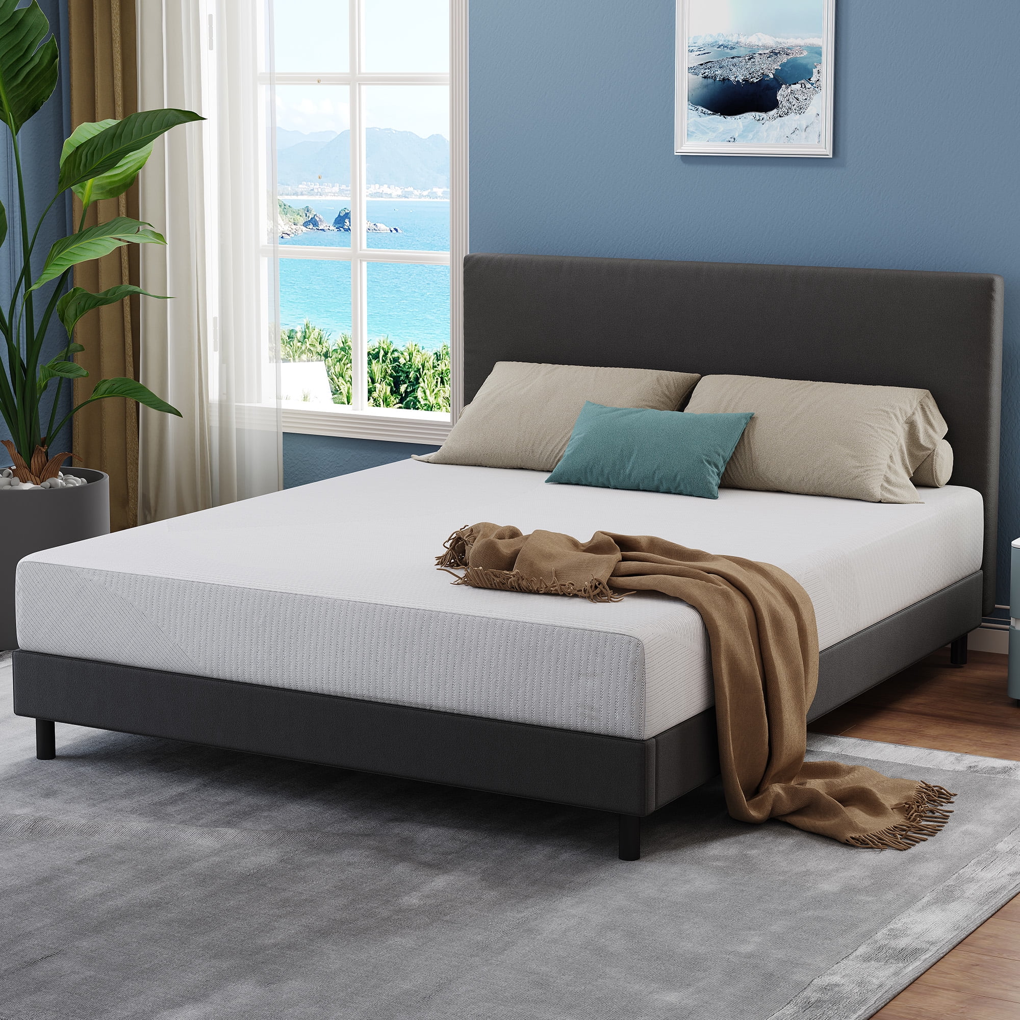 Sailvan Twin Mattress, 8Inch Memory Foam Mattress with Removable Cover, Medium Hardness Mattress for Pressure Relief, In A Box, Fiberglass Free