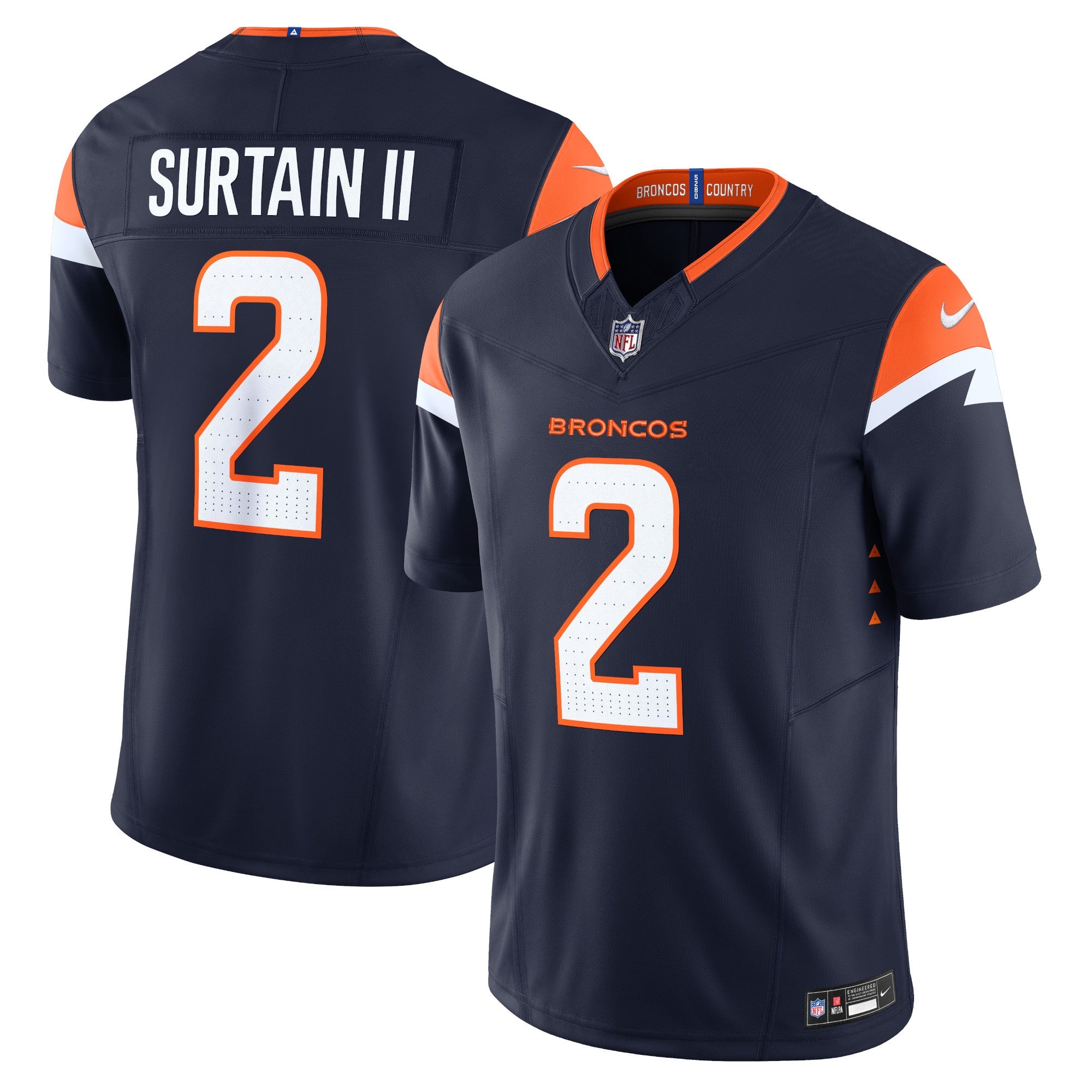 Patrick Surtain II Denver Broncos Nike Mile High Collection Vapor F.U.S.E. Limited Jersey - Navy