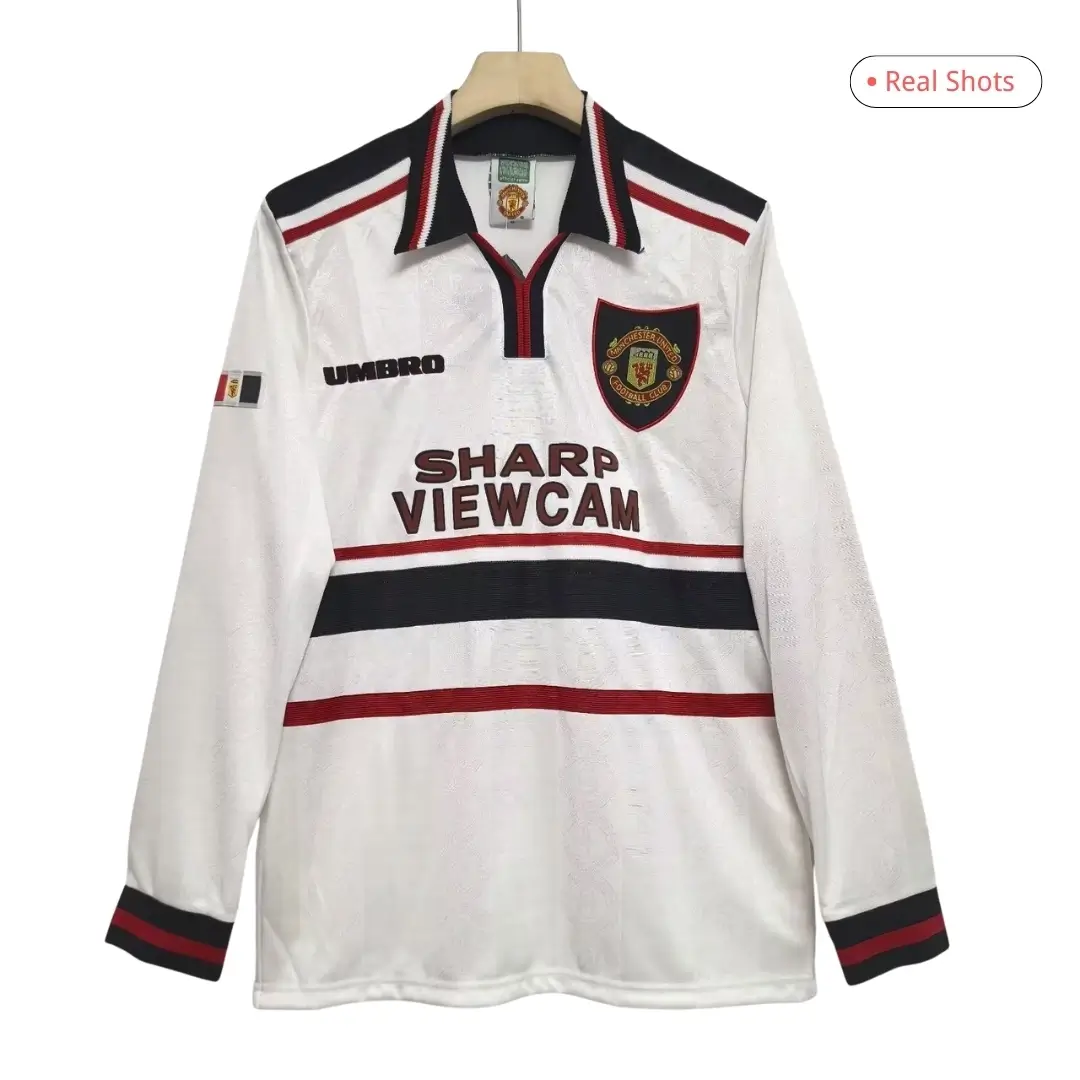 Manchester United 1998/99 Away Long Sleeve Retro Soccer Jersey