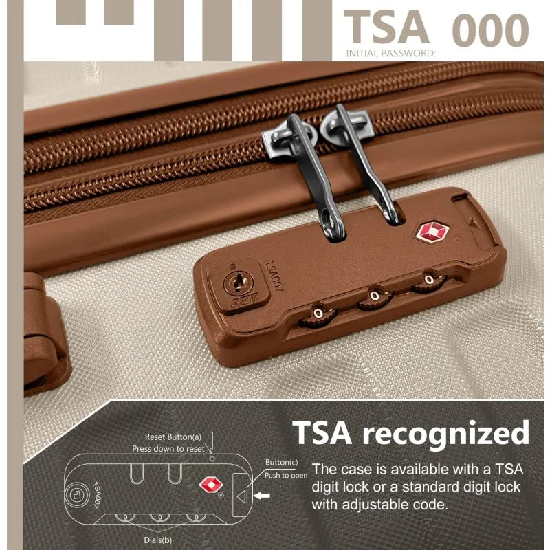 Luggage Sets 6 Piece with Duffel Bags, Hardside Expandable Suitcases with Spinner Wheels TSA Lock, Cream