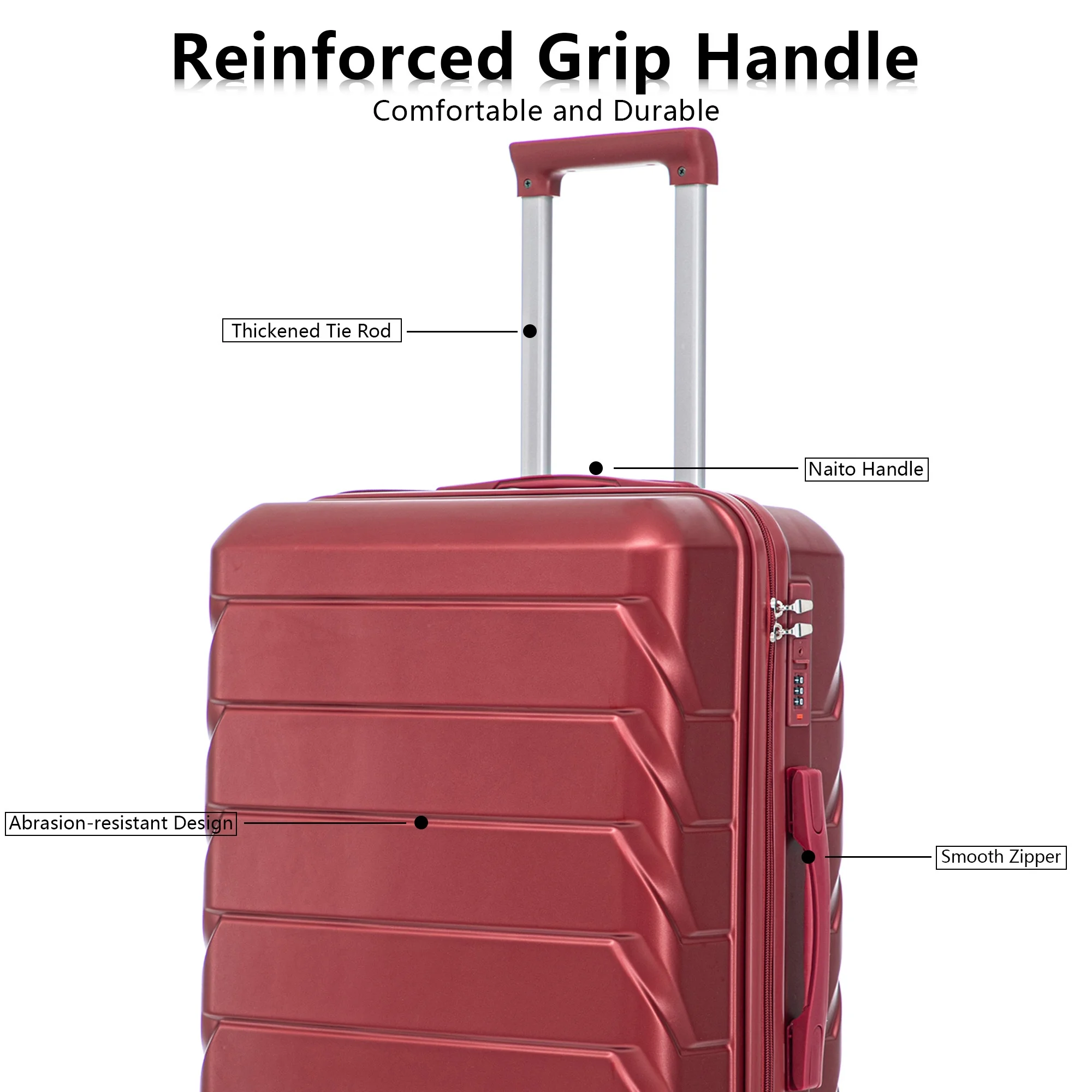 Luggage Sets 3 Piece(20/24/28), Expandable Carry On Suitcase with ABS Spinner Wheel TSA Lock