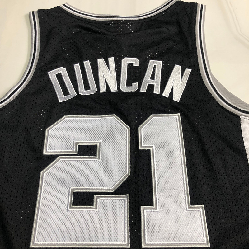 Tim Duncan Throwback San Antonio Spurs Black 21 MN