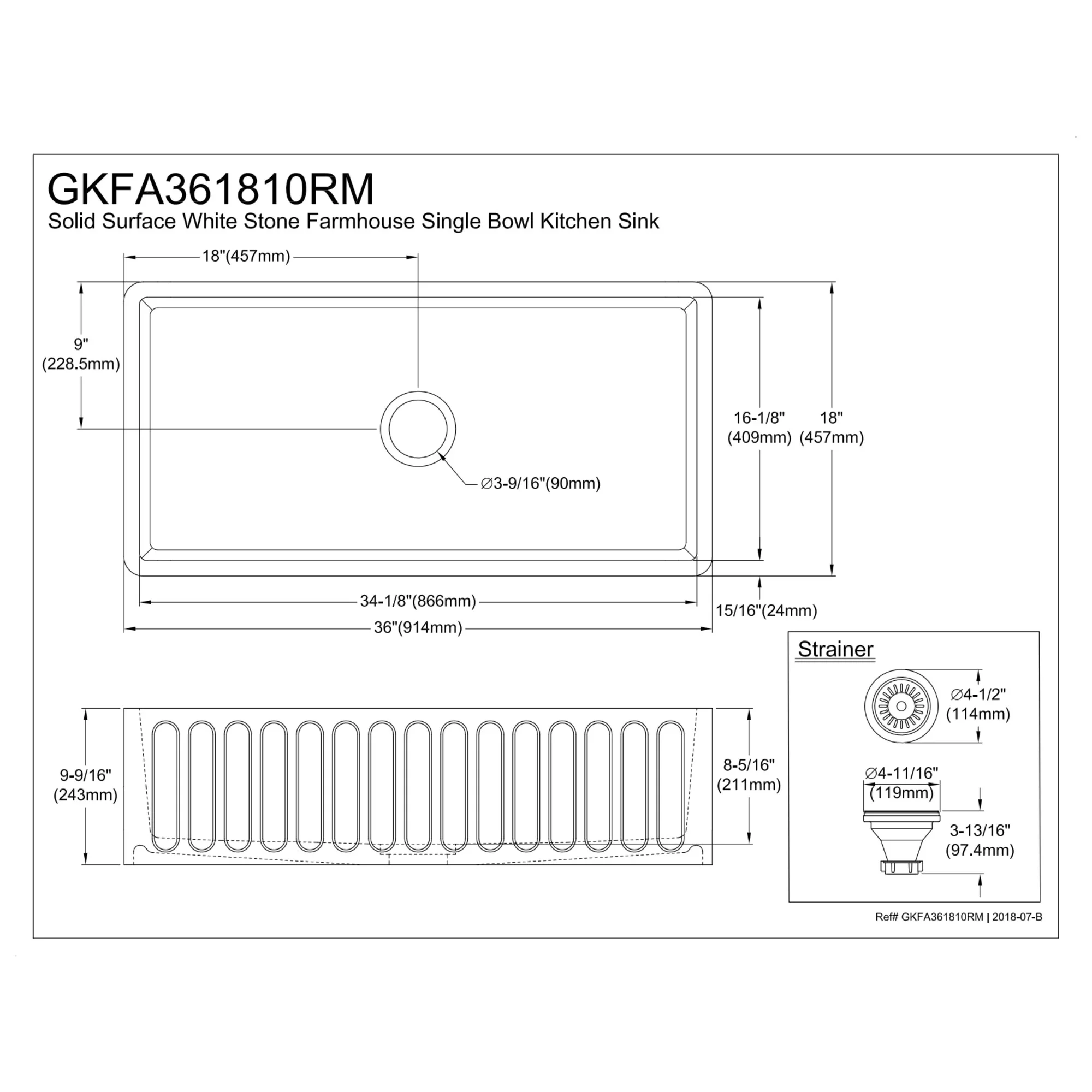 Gourmetier GKFA361810RM Arcticstone 36