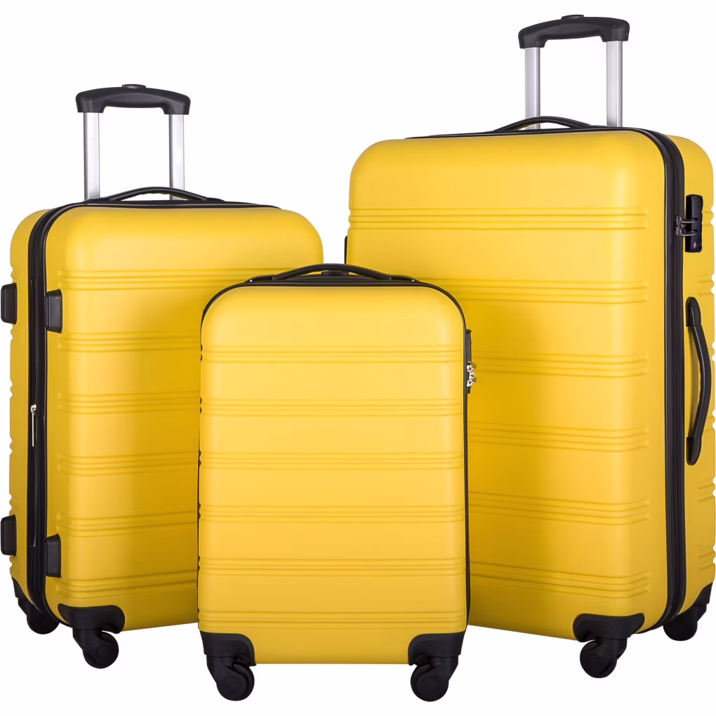 Luggage Sets 3 Piece, Hardside Expandable Ultra Durable PC Lightweight Carry On, Travel Suitcase Set with TSA Lock Spinner Wheels, Multicolor Purple