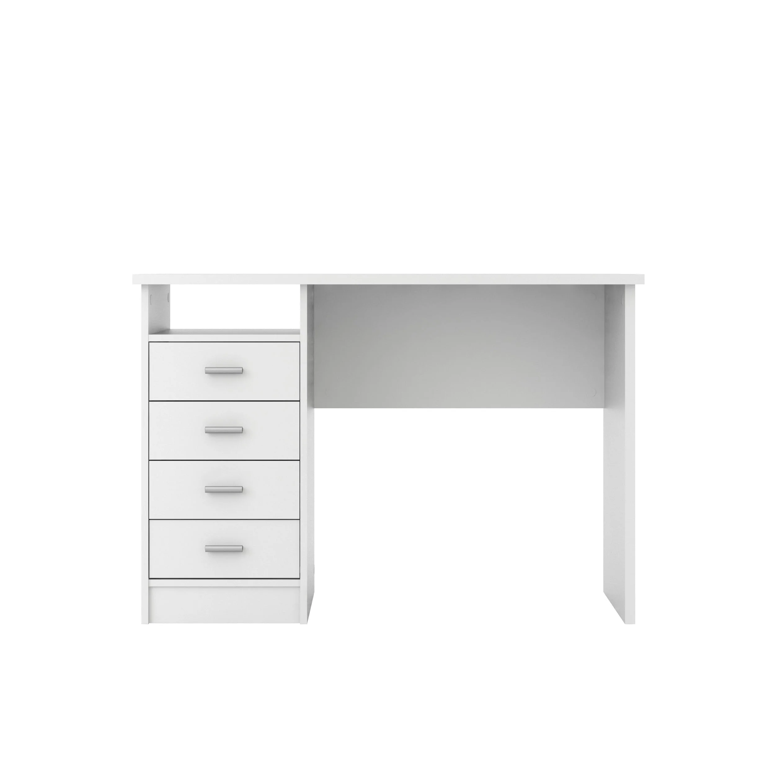Warner Desk with 4 Drawers, White