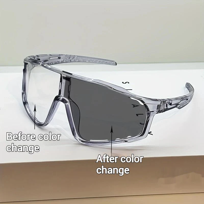 UV-Protective Sunglasses for Hiking and Cycling—Featuring a wind-resistant design, the lenses automatically adjust their tint based on UV intensity.