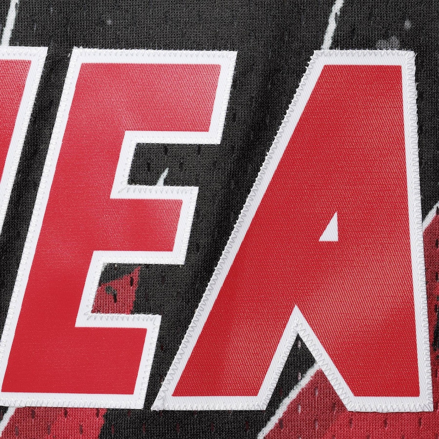 Men's Miami Heat Tim Hardaway Mitchell & Ness Scarlet Hardwood Classics 1996/97 Hyper Hoops Swingman Jersey