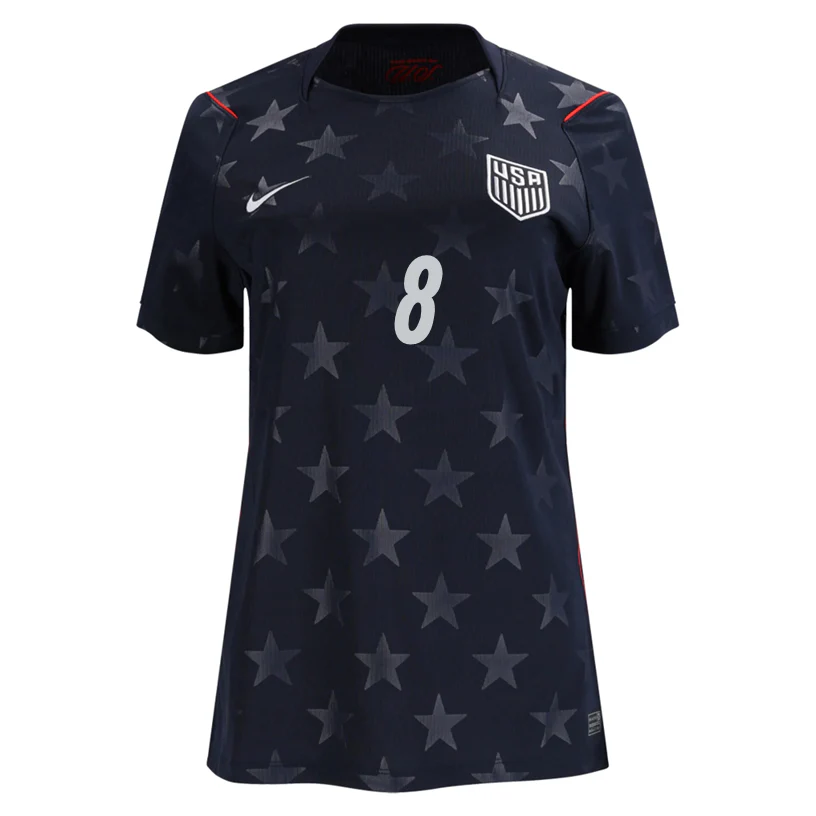 Nike Women's Mckennie United States Away Stadium Jersey 2026 (Dark Obsidian/Pure Platinum)