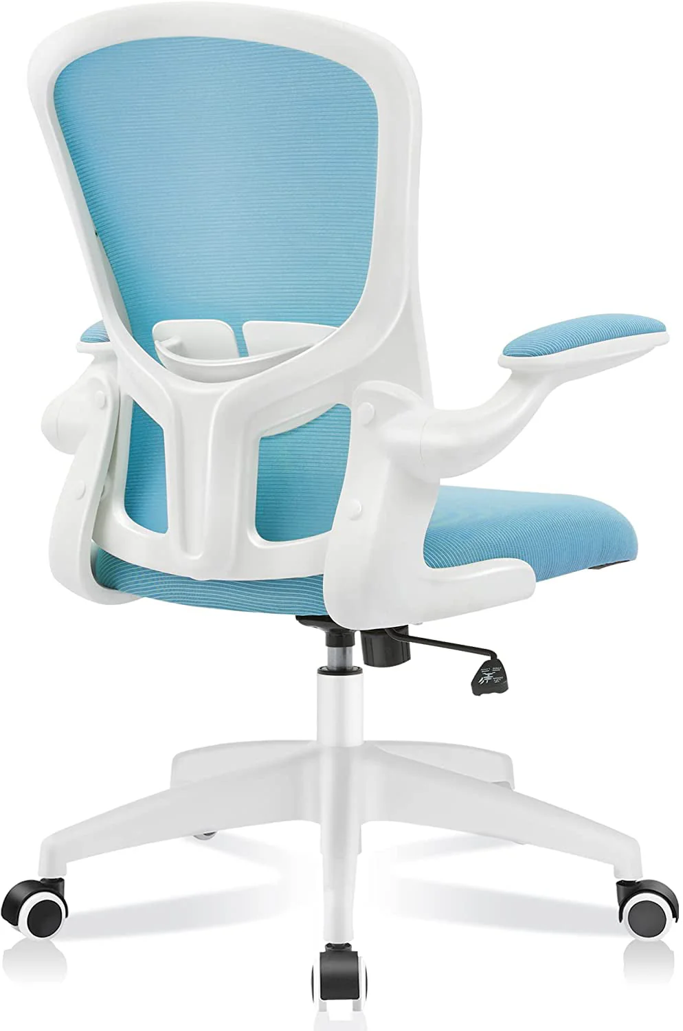 CoolHut Office Chair with Lumbar Support and Flip-up Arms, Ergonomic Desk Chair, Blue