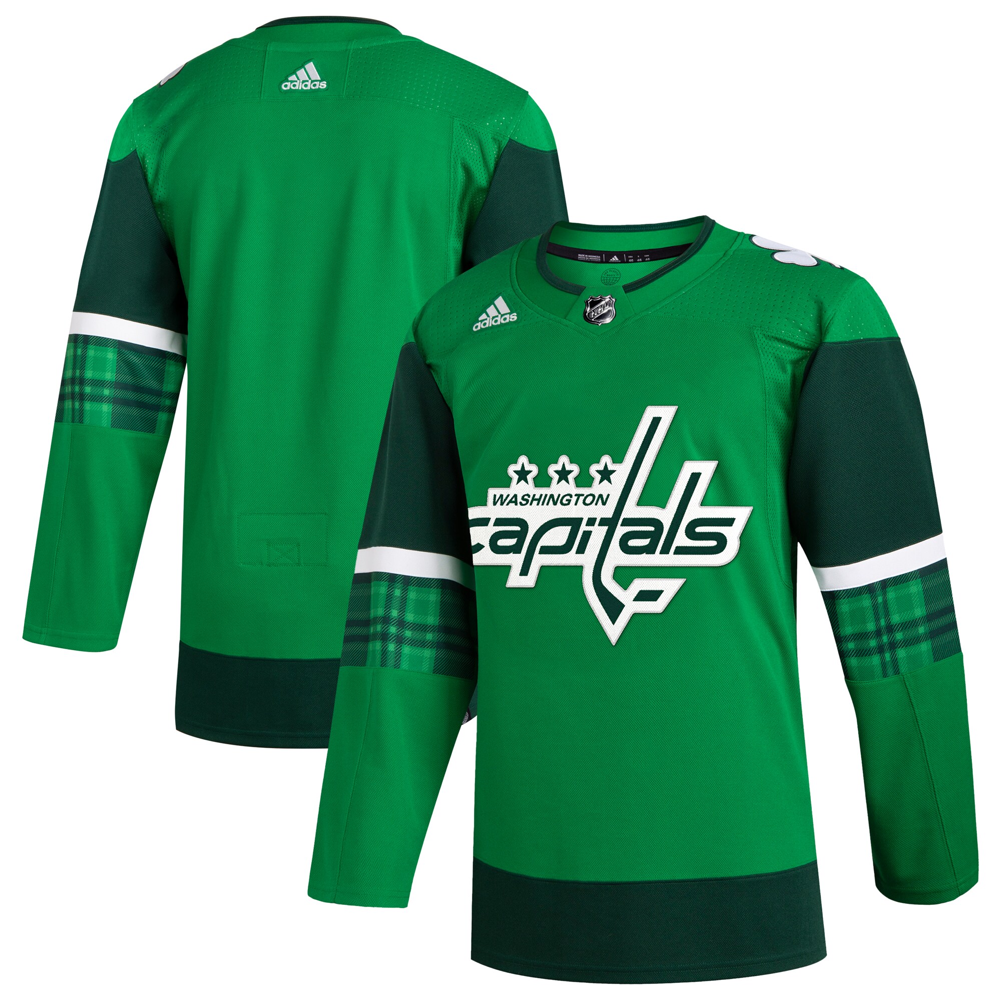 Washington Capitals  2023 St. Patrick’s Day Primegreen  Jersey – Kelly Green