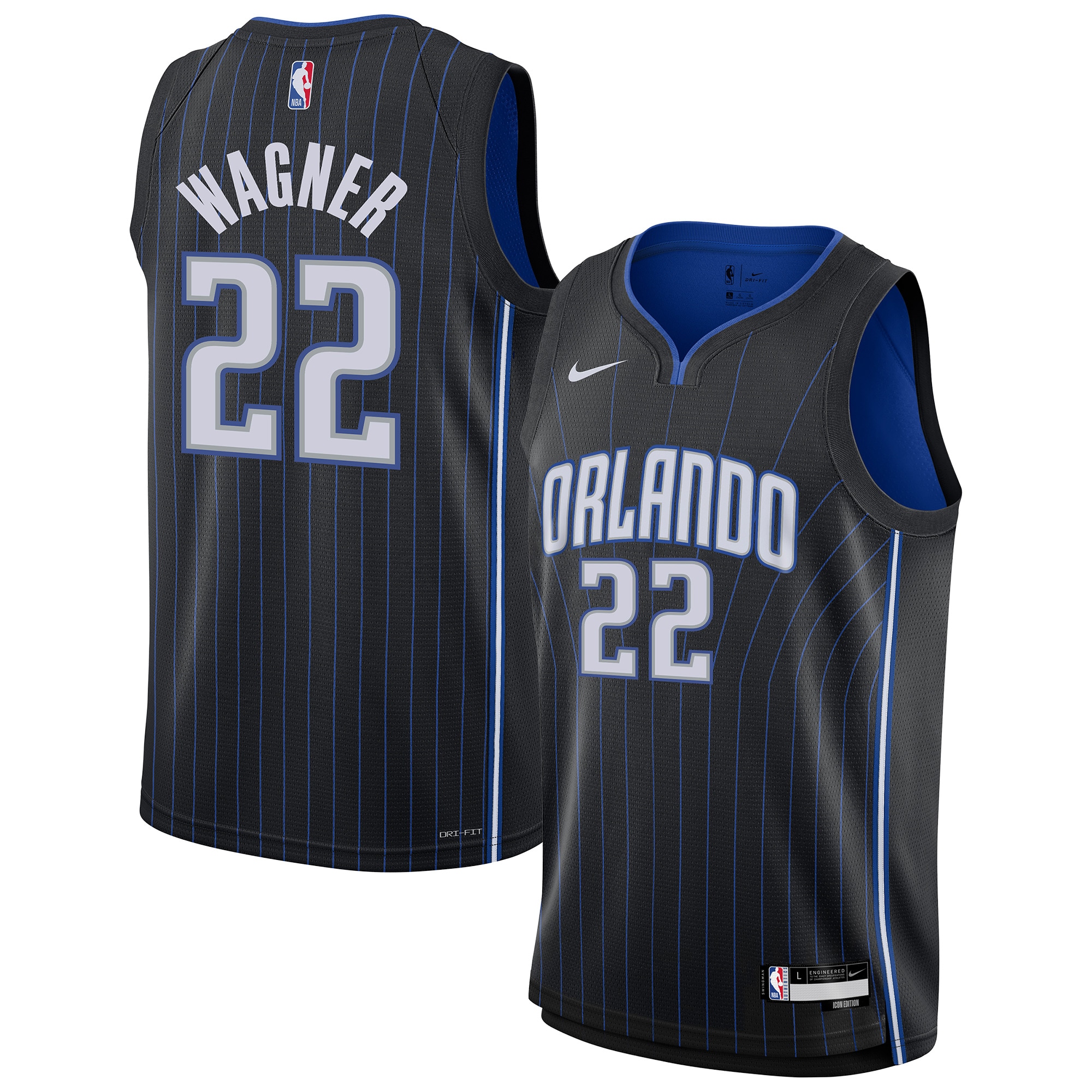 Youth Orlando Magic Franz Wagner Nike Black Swingman Jersey - Icon Edition