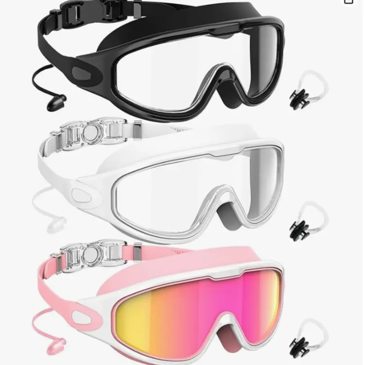 Goggles Swimming Adult Swim-3 Pack fit outdoorfun Swim Kit Nose Clips Swim Glasses summerwins
