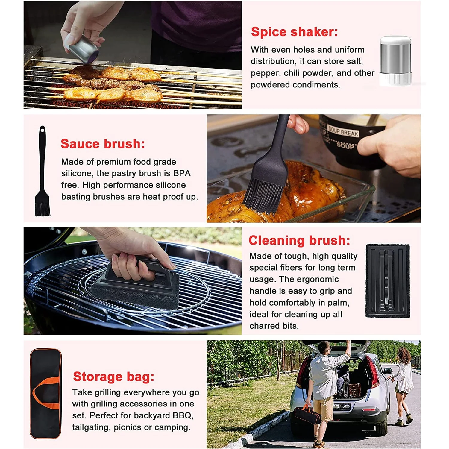 DALIN BBQ Set Griddle Accessories Kit, 45Pcs Stainless Steel Grilling Tool Kit For Blackstone Griddle Accessories,BBQ Tool Set with Basting Cover, Spatula, Scraper, Bottle, Tongs, Egg Ring