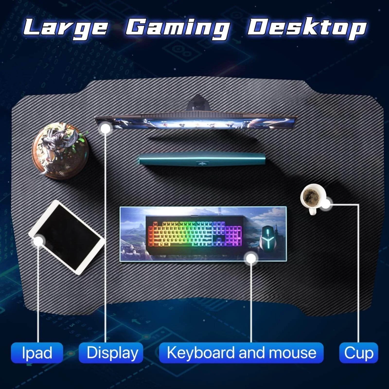 NiamVelo Gaming Desk 39.4 inch Z-Shaped Computer Desk PC Computer Table Home Office Desk Ergonomic Gamer Workstation with Headphone Hook, Red