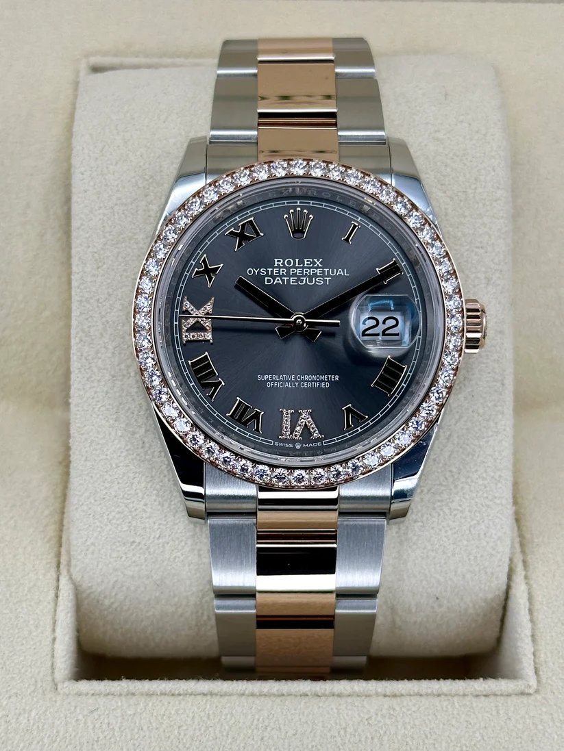 【Super Clone】RLX  Datejust 36mm 126281 Slate Dial Oyster Bracelet